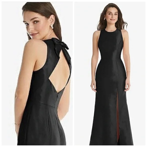 ALFRED SUNG Dresses Nwt Alfred Sung Jewel Neck Bowed Open Back